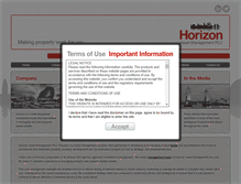 Tablet Screenshot of horizonplc.com